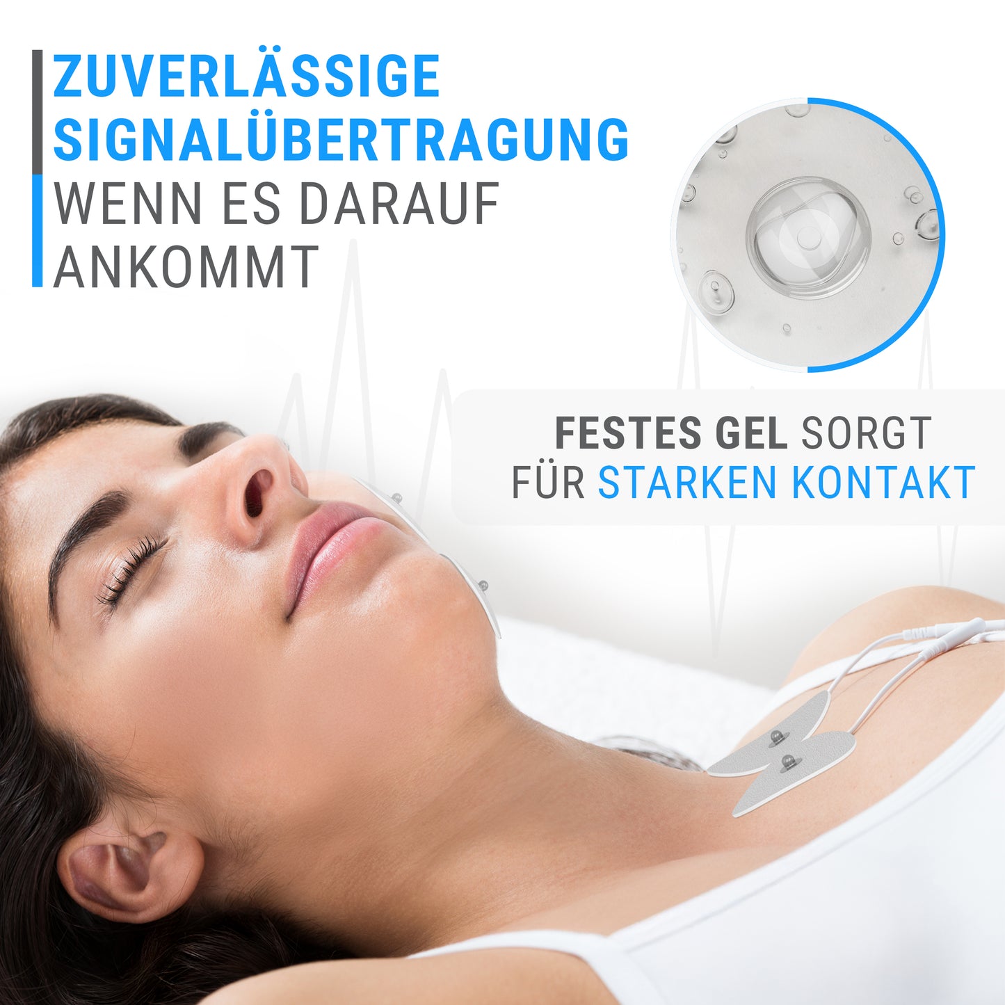 EKG Elektroden Pads – Hochwertige Festgel Klebeelektroden – Durchmesser ca. 43 mm, 50 Stück