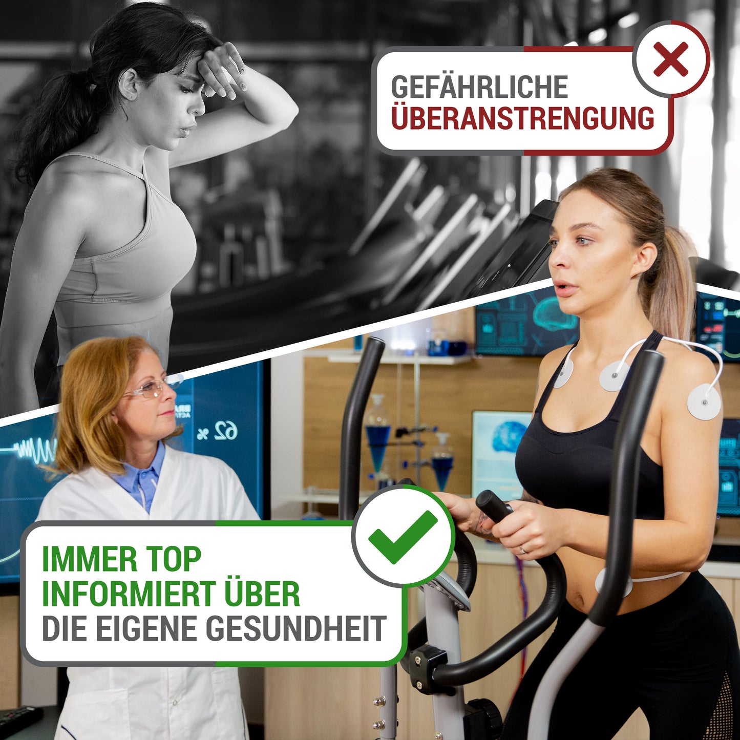 EKG Elektroden Pads – Hochwertige Festgel Klebeelektroden – Durchmesser ca. 43 mm, 50 Stück