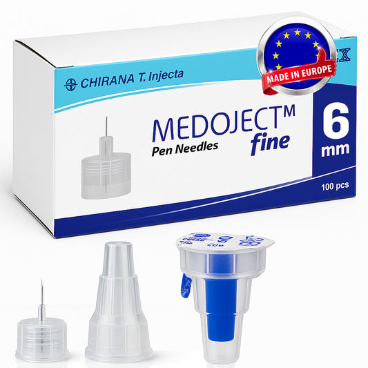 Sterile Einweg-Nadeln 31G (0,25 mm x 6 mm) - 100 Stück Mit Schutzfolie