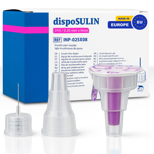 Sterile Einweg-Nadeln 31G (0,25 mm x 6 mm) - 100 Stück Mit Schutzfolie