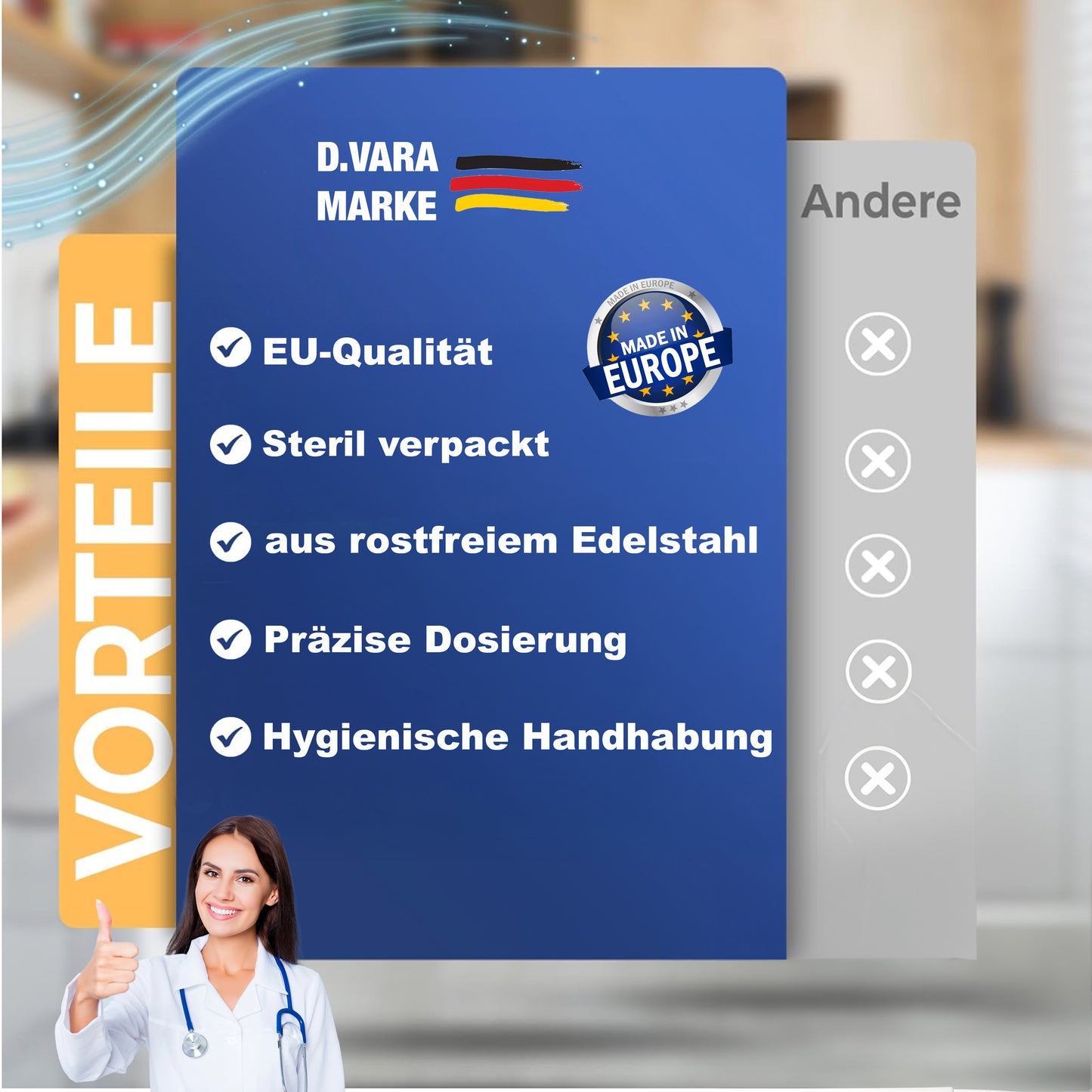 Sterile Einweg-Nadeln 31G (0,25 mm x 6 mm) - 100 Stück Mit Schutzfolie