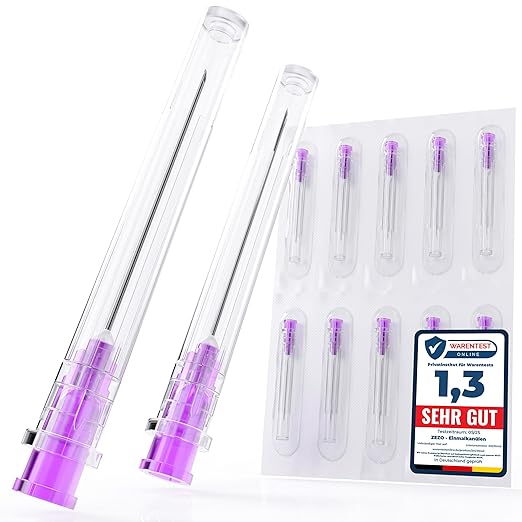 Kanülen 100 Stück 24G x 1" (0,55 mm x 25 mm) einzeln verpackt