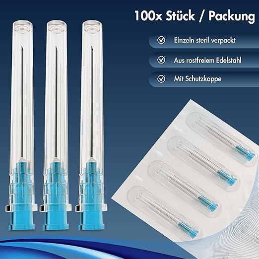Kanülen 100 Stück 23G x 1 ¼" (0,6 mm x 32 mm)