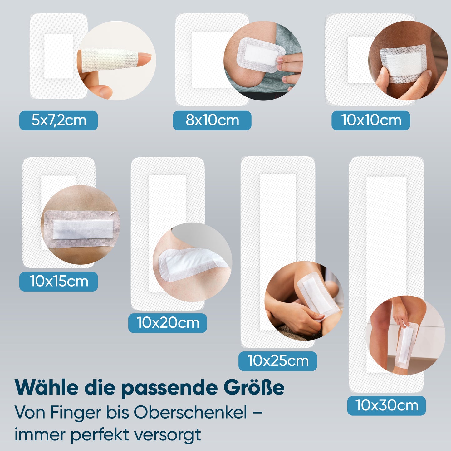 MedTreu Wundpflaster steril 8x10 cm – 30 Stück einzeln verpackt