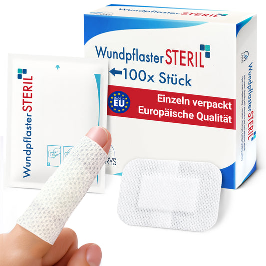 MedTreu Wundpflaster steril 5x7,2 cm – 100 Stück einzeln verpackt