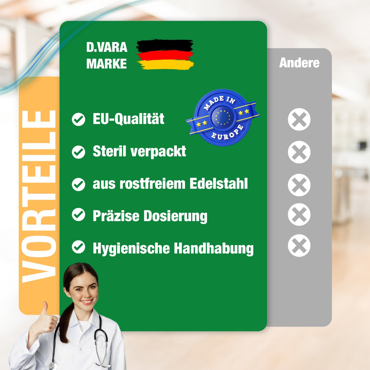 Sterile Einweg-Nadeln 32G (0,23 x 4mm) - 100 Stück Mit Schutzfolie