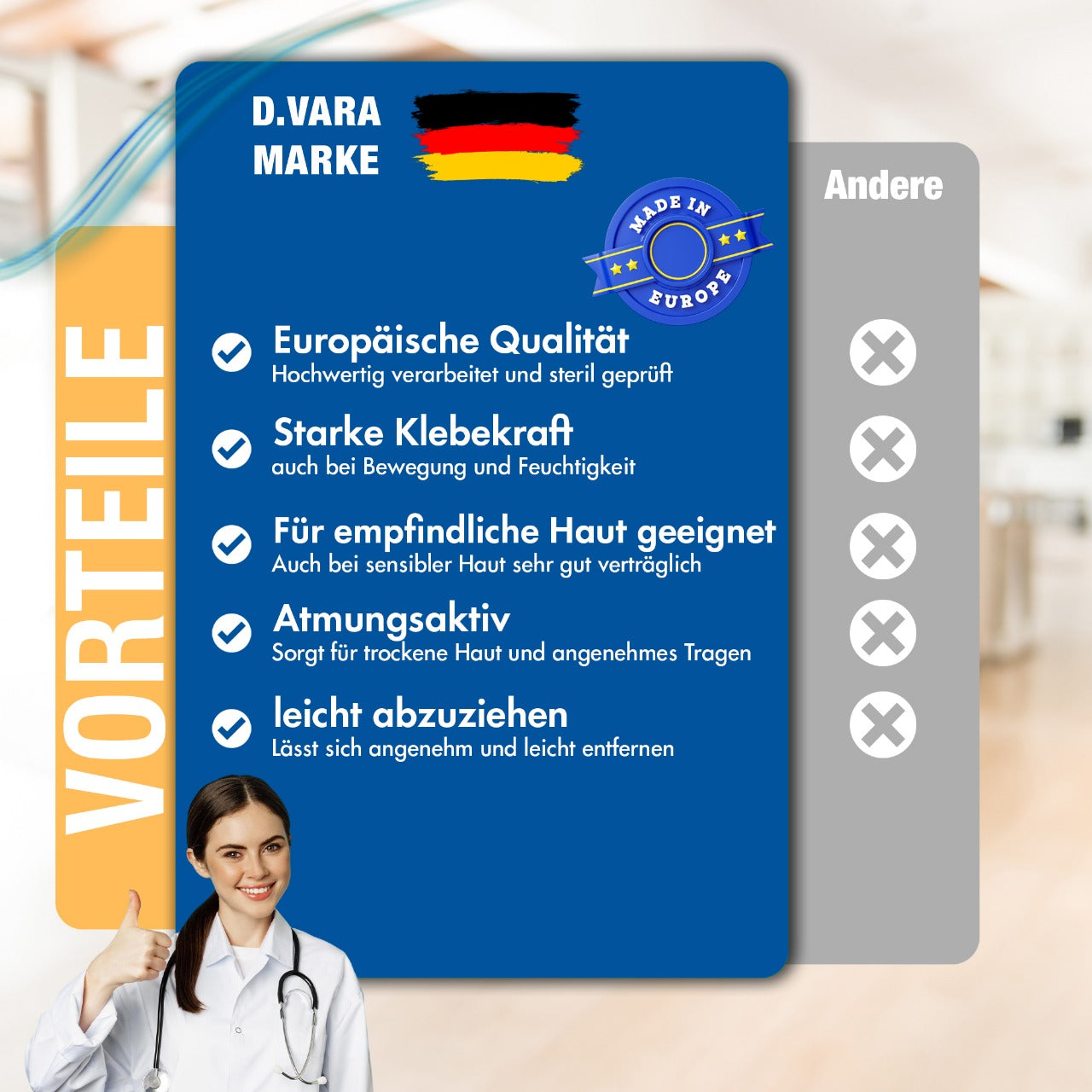 Fixierpflaster Rolle 15 cm x 10 m – hautfreundliche, atmungsaktiv & wasserabweisend