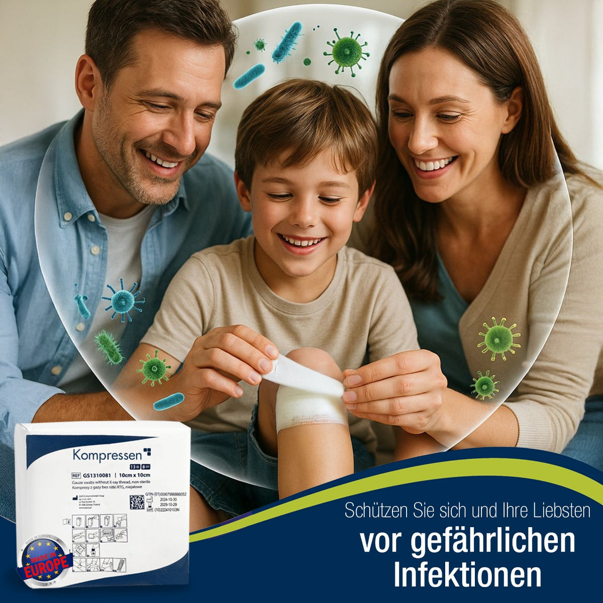 Mullkompressen 10x10 cm – 100 Stück (unsteril) (MedTreu) – Bild 4 von 8