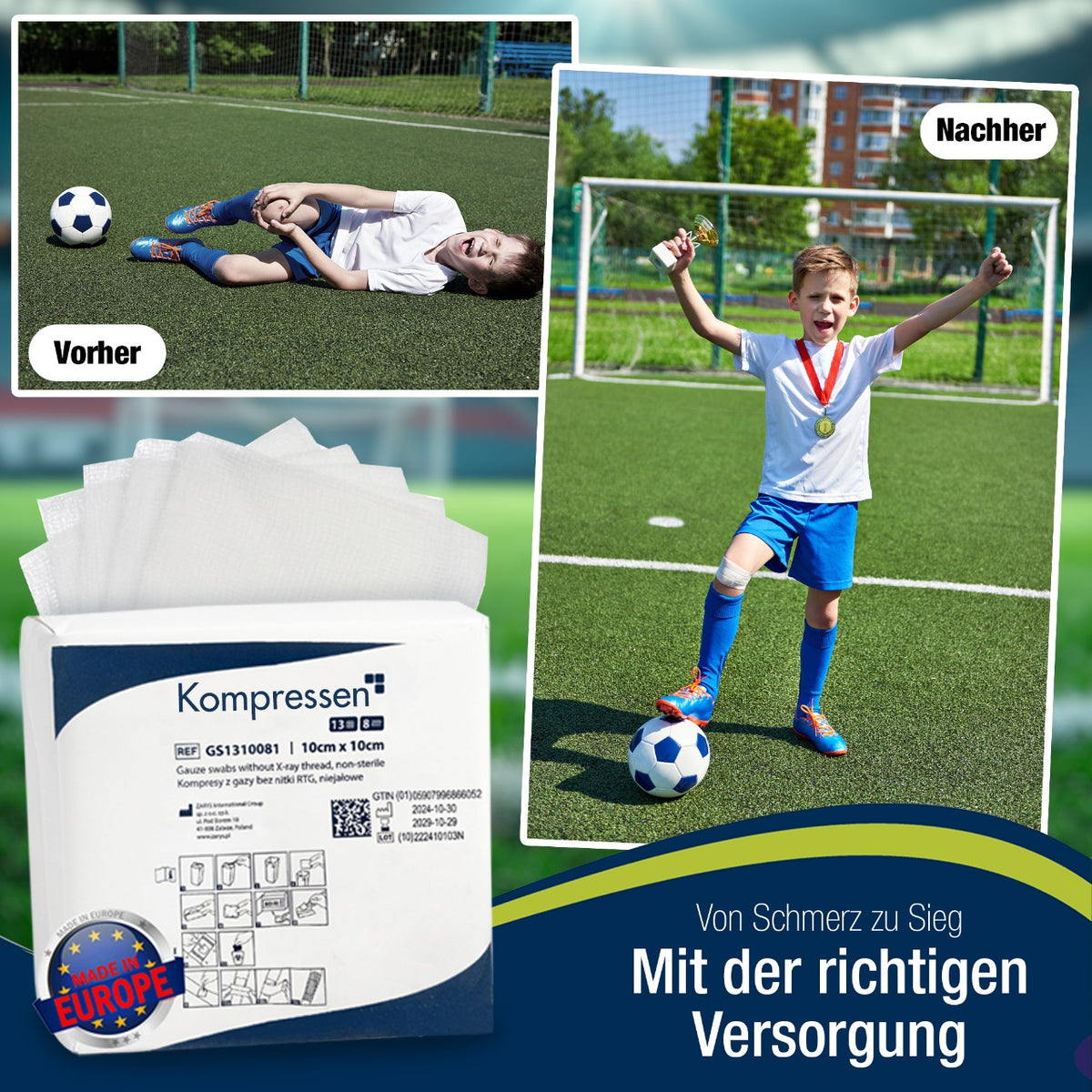 Mullkompressen 10x10 cm – 100 Stück (unsteril) (MedTreu) – Bild 5 von 8