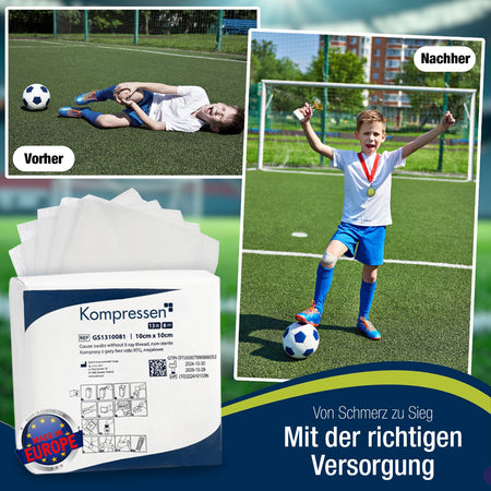 Mullkompressen 10x10 cm – 100 Stück (unsteril) (MedTreu) – Bild 5 von 8