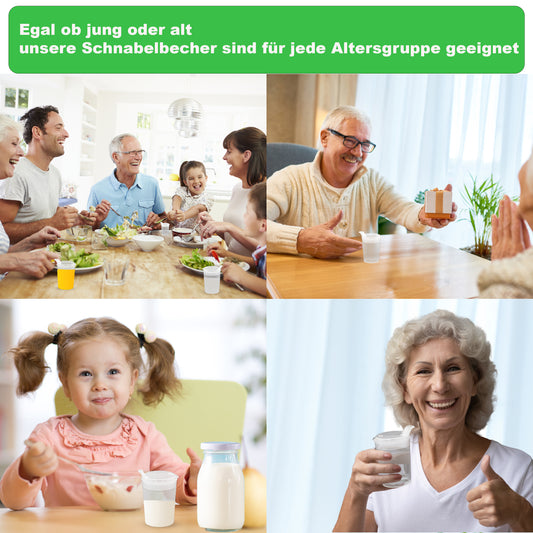 Schnabelbecher mit Deckel 250ml transparent