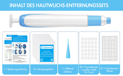 Stielwarzen Entferner Set - einfache Anwendung zu Hause