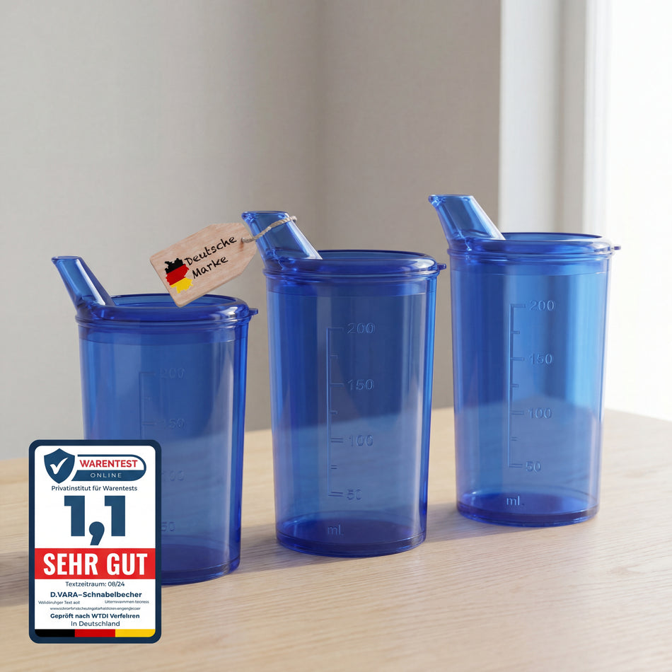 Schnabelbecher mit Deckel 250ml - Blau (MedTreu)